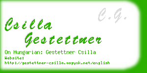 csilla gestettner business card